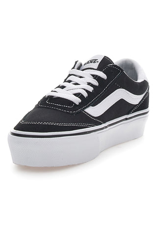 Vans – Brooklyn – Schwarze und weiße Schnürsneaker