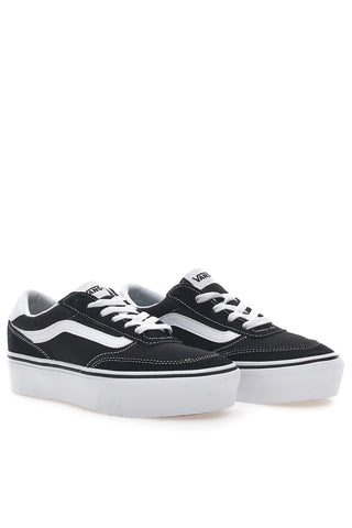Vans – Brooklyn – Schwarze und weiße Schnürsneaker