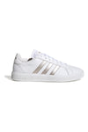 Weiße und goldene Sneaker Grand Court 2 Lifestyle Court