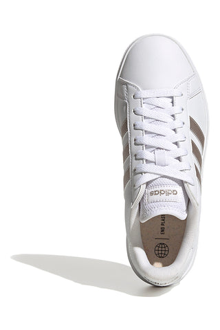 Weiße und goldene Sneaker Grand Court 2 Lifestyle Court