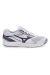 Scarpe da Pallavolo Bianche con Dettagli Viola Mizuno Cyclone Speed 4
