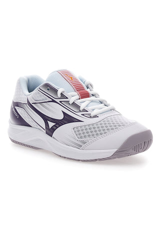 Scarpe da Pallavolo Bianche con Dettagli Viola Mizuno Cyclone Speed 4