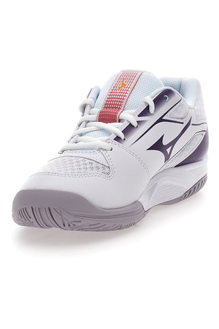 Scarpe da Pallavolo Bianche con Dettagli Viola Mizuno Cyclone Speed 4