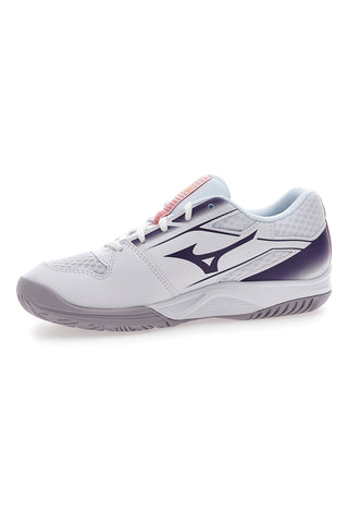 Scarpe da Pallavolo Bianche con Dettagli Viola Mizuno Cyclone Speed 4