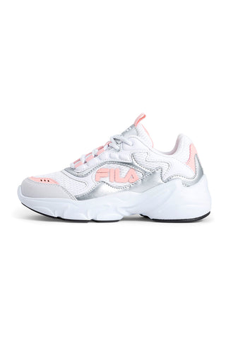 Sneakers Bianche con dettagli Grigi e Rosa FILA COLLENE LOGO