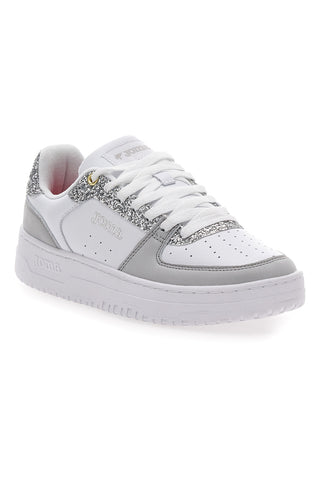 Weiße und graue Sneakers mit Glitzer und durchbrochenem Obermaterial JOMA C.CAVA LADY 2523