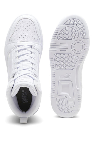 Total weiße Rebound V6 Mid Puma Jr High-Top-Sneaker