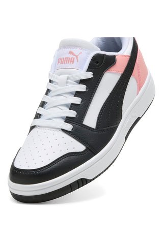 Puma Rebound V6 Lo – Sneaker in Weiß, Schwarz und Pink
