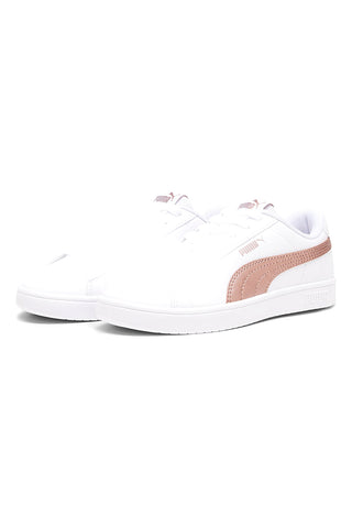 Weiße Puma Rickie Classic JR-Sneaker mit Kupferdetails