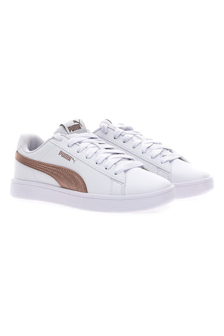 Weiße Puma Rickie Classic JR-Sneaker mit Kupferdetails
