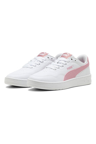 Sneakers bianche con dettagli rosa Puma Court Lally JR