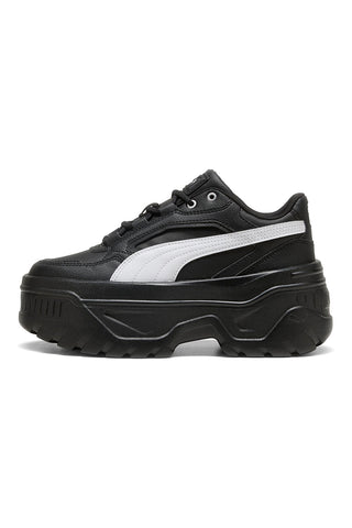 Schwarze Plateau-Sneaker mit Softride- und Softfoam-Sohle von PUMA KARMEN X-TRA