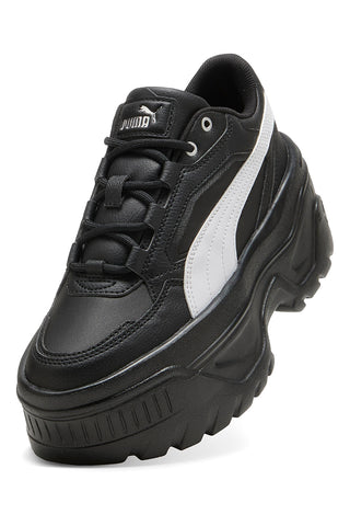 Schwarze Plateau-Sneaker mit Softride- und Softfoam-Sohle von PUMA KARMEN X-TRA