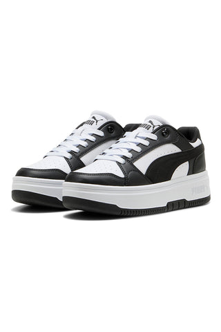 Sneakers bianche e nere platform Puma Rebound Femme Low
