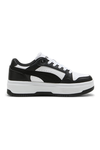 Sneakers bianche e nere platform Puma Rebound Femme Low