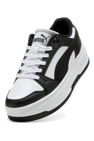 Sneakers bianche e nere platform Puma Rebound Femme Low