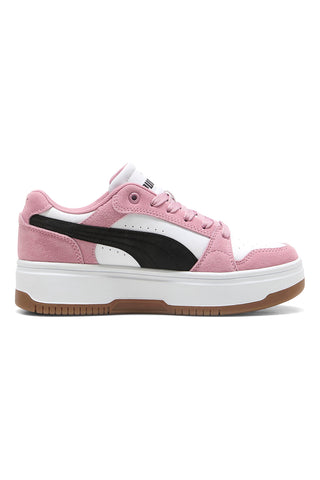 Sneakers rosa e bianche suola flatform Rebound Femme Low SD SoftFoam Puma