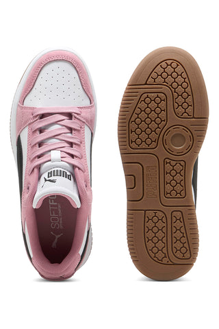 Sneakers rosa e bianche suola flatform Rebound Femme Low SD SoftFoam Puma