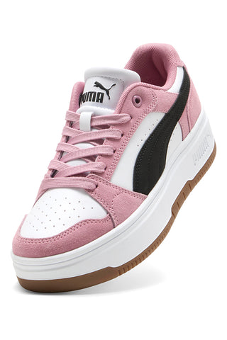 Sneakers rosa e bianche suola flatform Rebound Femme Low SD SoftFoam Puma
