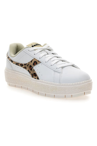 Weiße Diadora Jace Jungle Sneaker mit Animal-Print