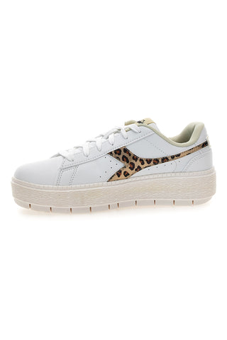 Weiße Diadora Jace Jungle Sneaker mit Animal-Print