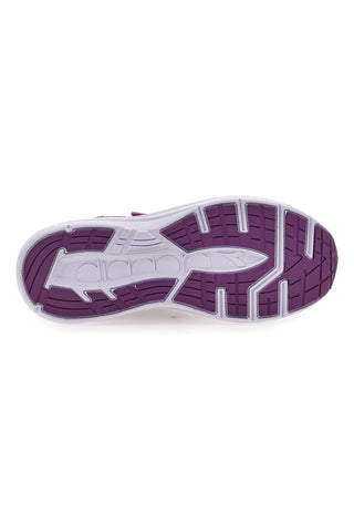 Sneakers grigie e fucsia con strappo e lacci elastici Diadora Snipe 3 JR