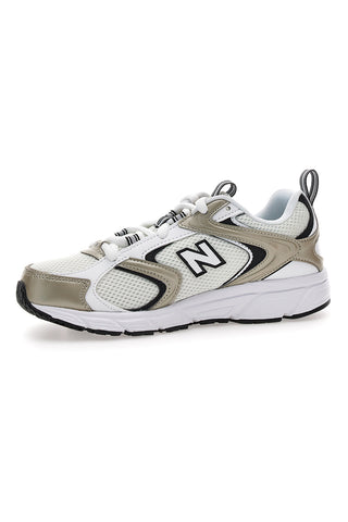 New Balance ML408GL – Weiße und goldene Turnschuhe