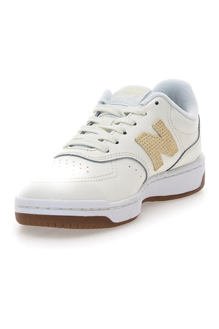 Scarpe da donna off white in pelle con logo a contrasto New balance BBW80POR