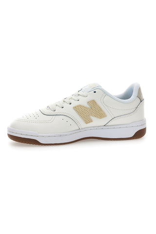 Scarpe da donna off white in pelle con logo a contrasto New balance BBW80POR