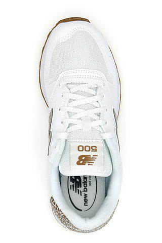 Weiße Sneakers New Balance GW500LW2 mit Animalprint-Details