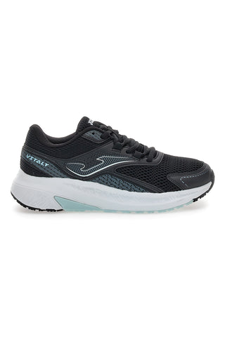 Scarpe da running nere in mesh con suola azzurra Joma Vitality Lady 2501