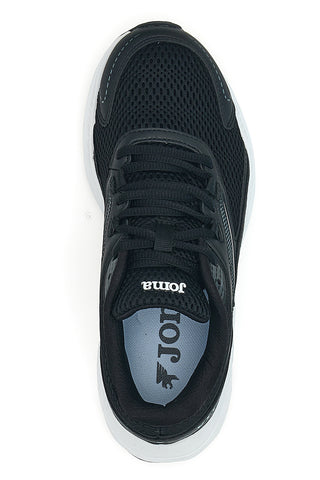 Joma Vitality Lady 2501 Schwarze Mesh-Laufschuhe mit hellblauer Sohle