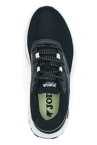 Joma Meta Lady 2501 Schwarze Mesh-Laufschuhe mit weißer Sohle