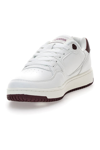 Joma CStadium Lady 2520 Weiße Tennis-Sneaker mit burgunderfarbenen Details