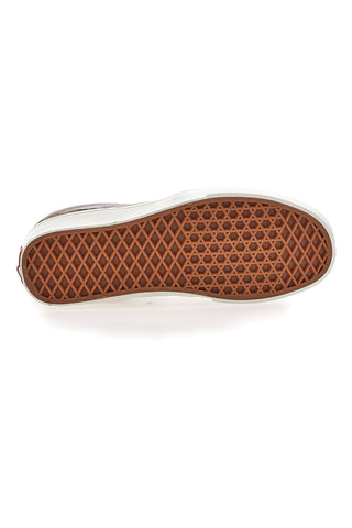 Sneakers marroni in suede con fodera plaid Vans Brooklyn LS