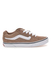 Beige Wildleder-Sneaker mit weißen Details Vans Caldrone
