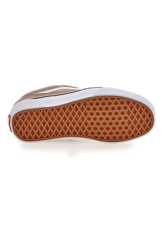 Beige Wildleder-Sneaker mit weißen Details Vans Caldrone
