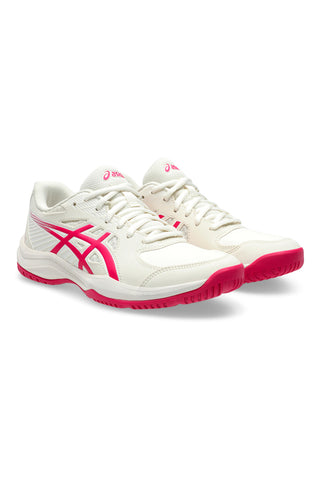 Scarpe Tennis Padel bianche con dettagli rosa leggere e traspiranti Asics COURT SLIDE 4