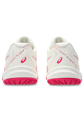 Scarpe Tennis Padel bianche con dettagli rosa leggere e traspiranti Asics COURT SLIDE 4