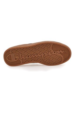 Champion PRESTIGE PLATFORM weiße Sneakers mit braunen Sohlen