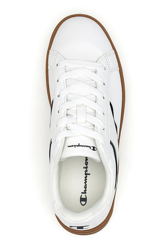 Champion PRESTIGE PLATFORM weiße Sneakers mit braunen Sohlen