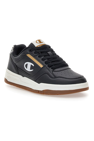Schwarze Sneaker mit Animalier-Details und zweifarbiger Sohle Champion RD18 HERITAGE PERF WNS