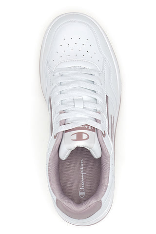 Champion RD18 Heritage Perf WNS Weiße Sneakers mit rosa Details