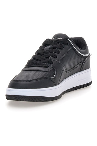 Champion RD18 Low schwarze Sneakers im Tennisstil mit zweifarbiger Sohle