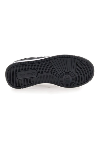 Champion RD18 Low schwarze Sneakers im Tennisstil mit zweifarbiger Sohle