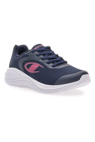 Sneakers blu con logo rosa in mesh traspirante Champion SYPHON ENGAGE MESH G GS