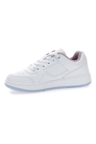 Sneakers bianche stile basket con suola trasparente Champion RD18 Low G GS