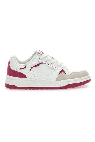 Sneakers bianche con dettagli fucsia e punta scamosciata Champion RD18 Heritage Flap Low G GS