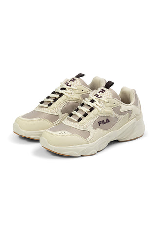 Beige Sneakers mit kontrastierenden Einsätzen und dicker Sohle Fila FFW0194