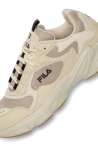 Beige Sneakers mit kontrastierenden Einsätzen und dicker Sohle Fila FFW0194